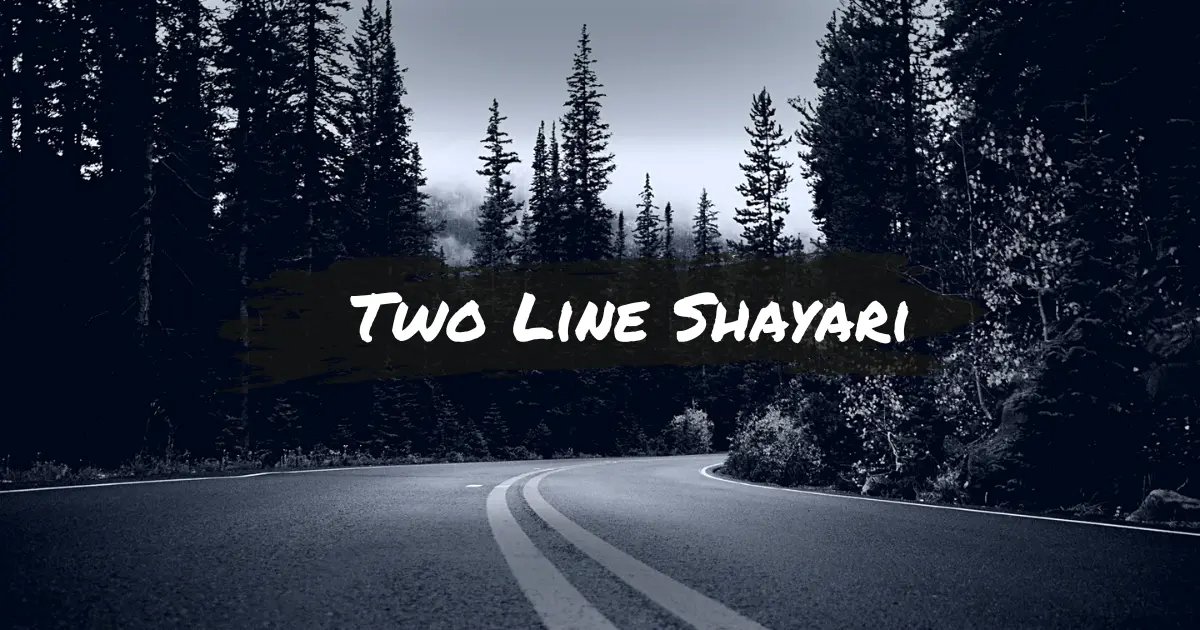 Two Line Shayari – बेहतरीन दो लाइन शायरी जो दिल को छू जाए।