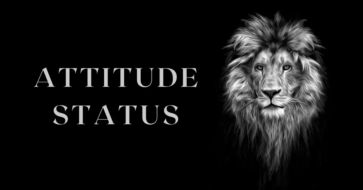 Boys ke liye Attitude Status jo unke confidence aur style ko dikhata hai.