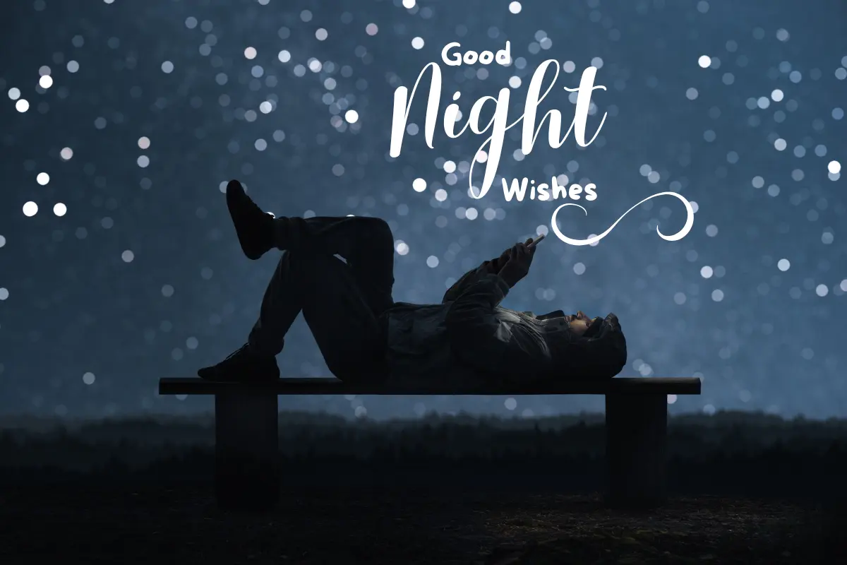 Sweet Good Night wishes with a peaceful nighttime background