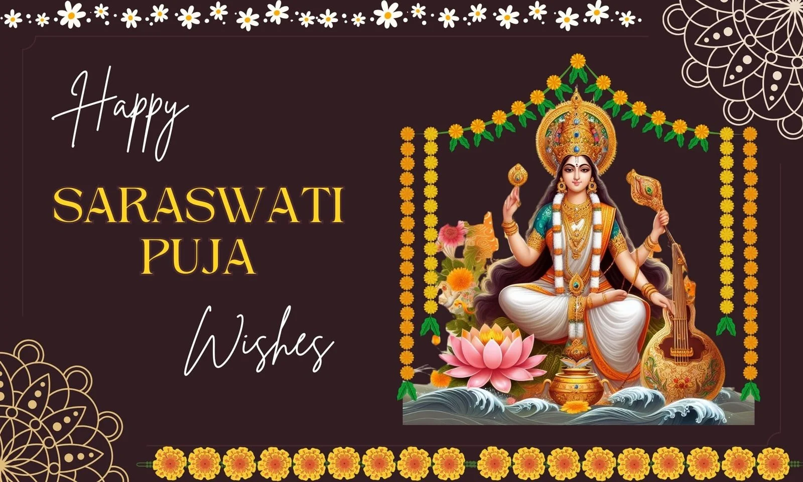 Happy Saraswati Puja Wishes