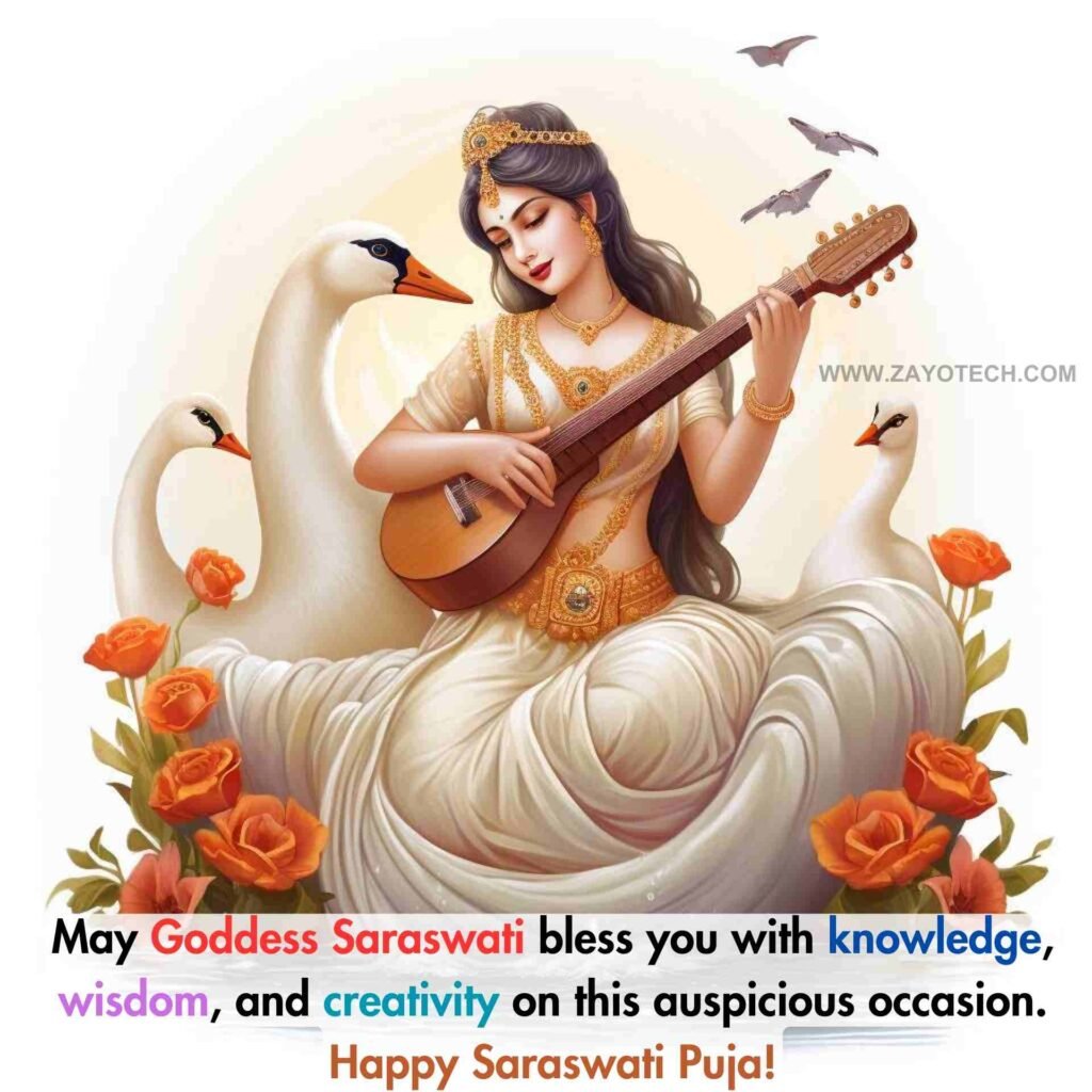 New Happy Saraswati Puja Wishes images