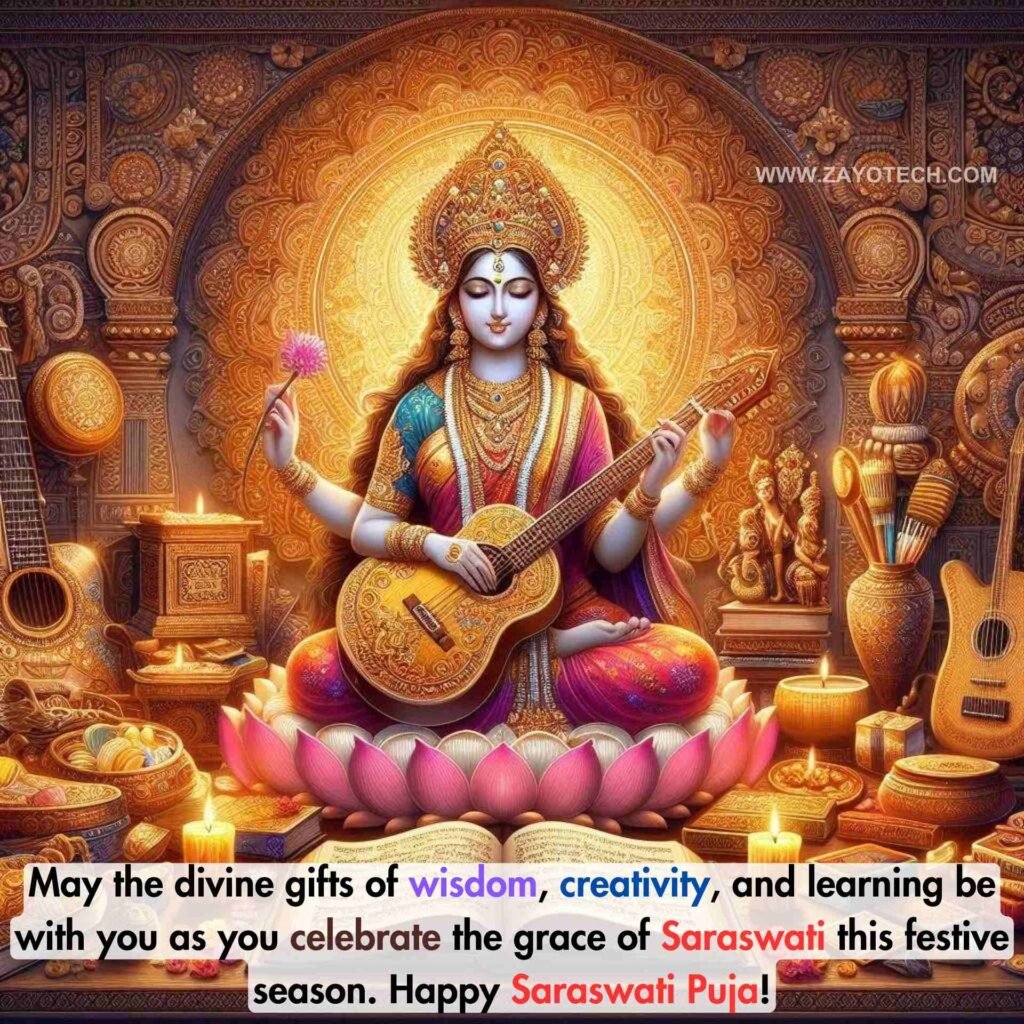 Wonderfull Happy Saraswati Puja Wishes