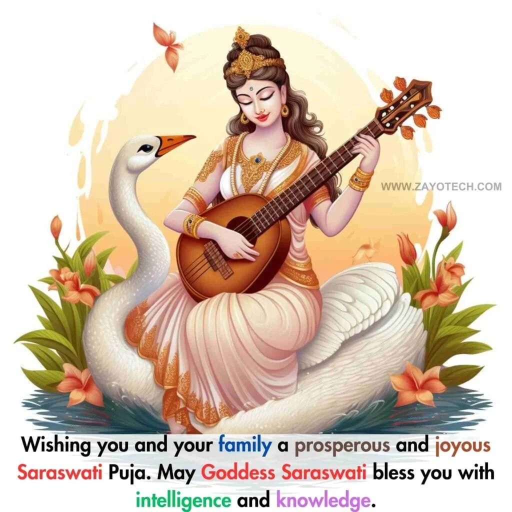 New Happy Saraswati Puja Wishes images