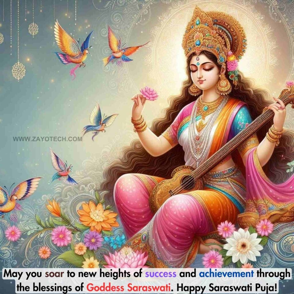 New Happy Saraswati Puja Wishes images