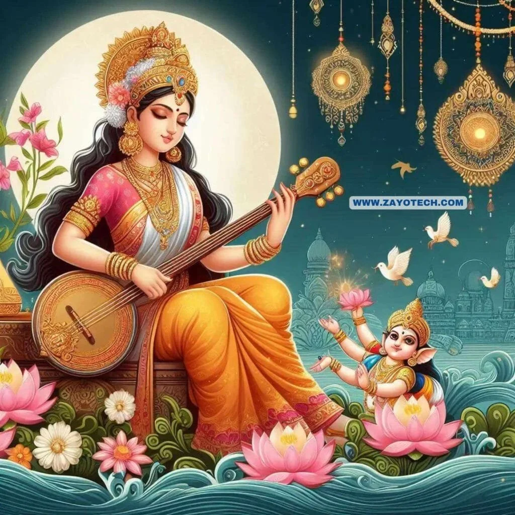 Unique Saraswati Mata Image