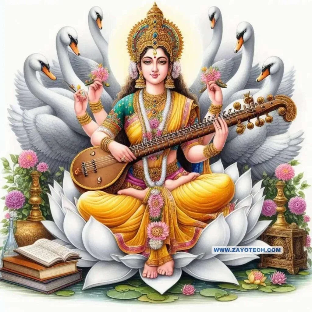 Unique Saraswati Mata Image