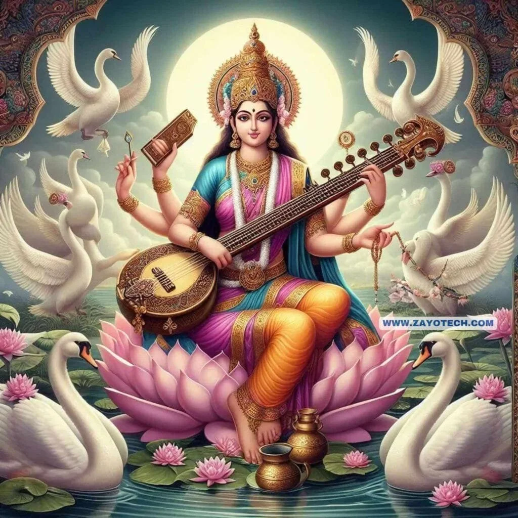 Latest Saraswati Mata Image