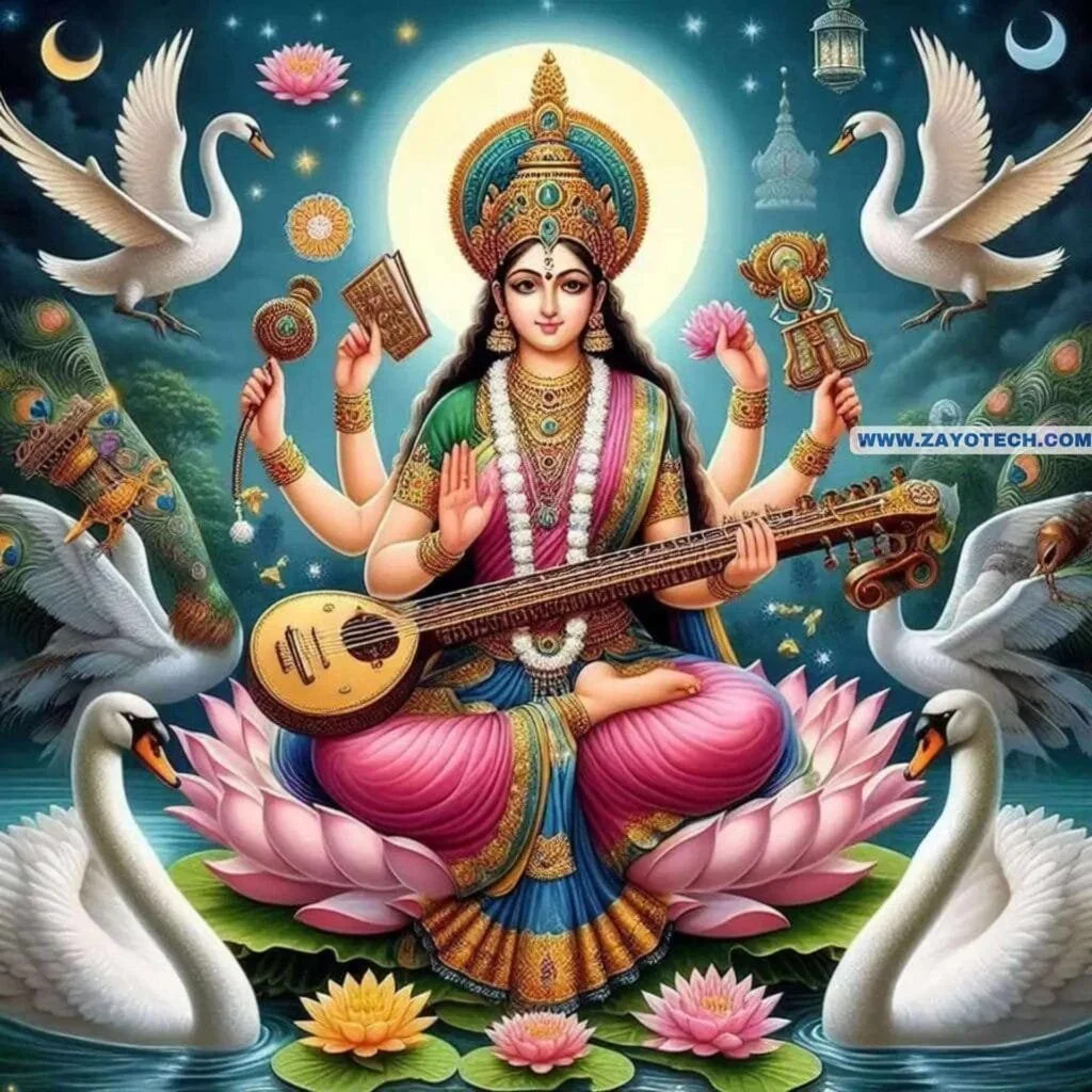 Latest Saraswati Mata Image