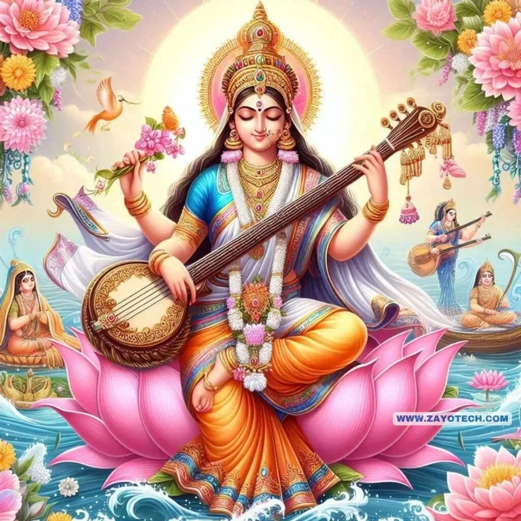 Latest Saraswati Mata Image