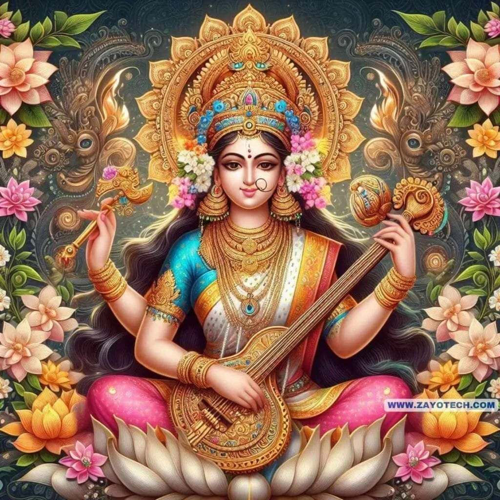 Latest Saraswati Mata Image