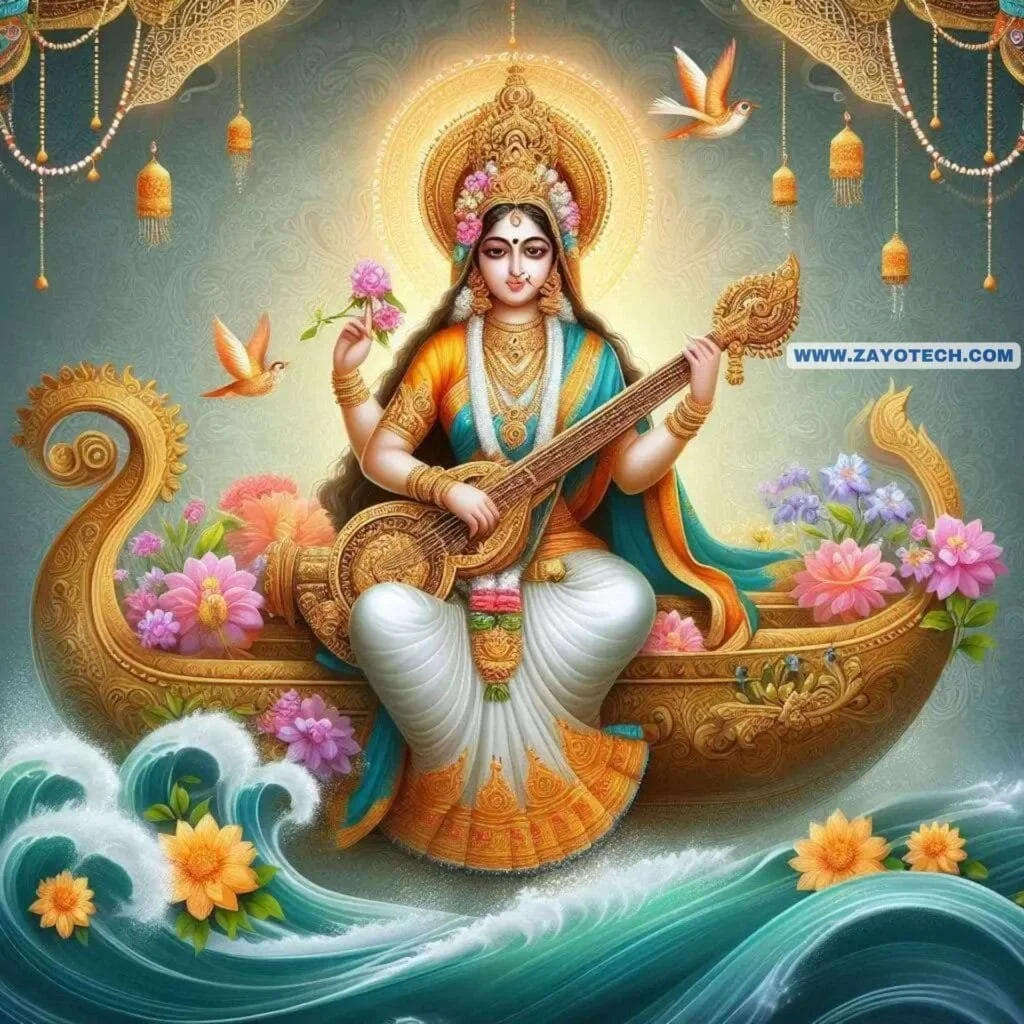 Latest Saraswati Mata Image