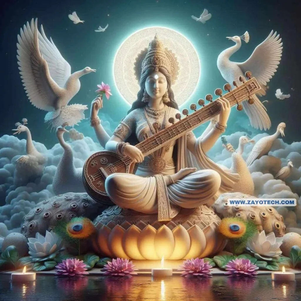 Latest Saraswati Mata Image