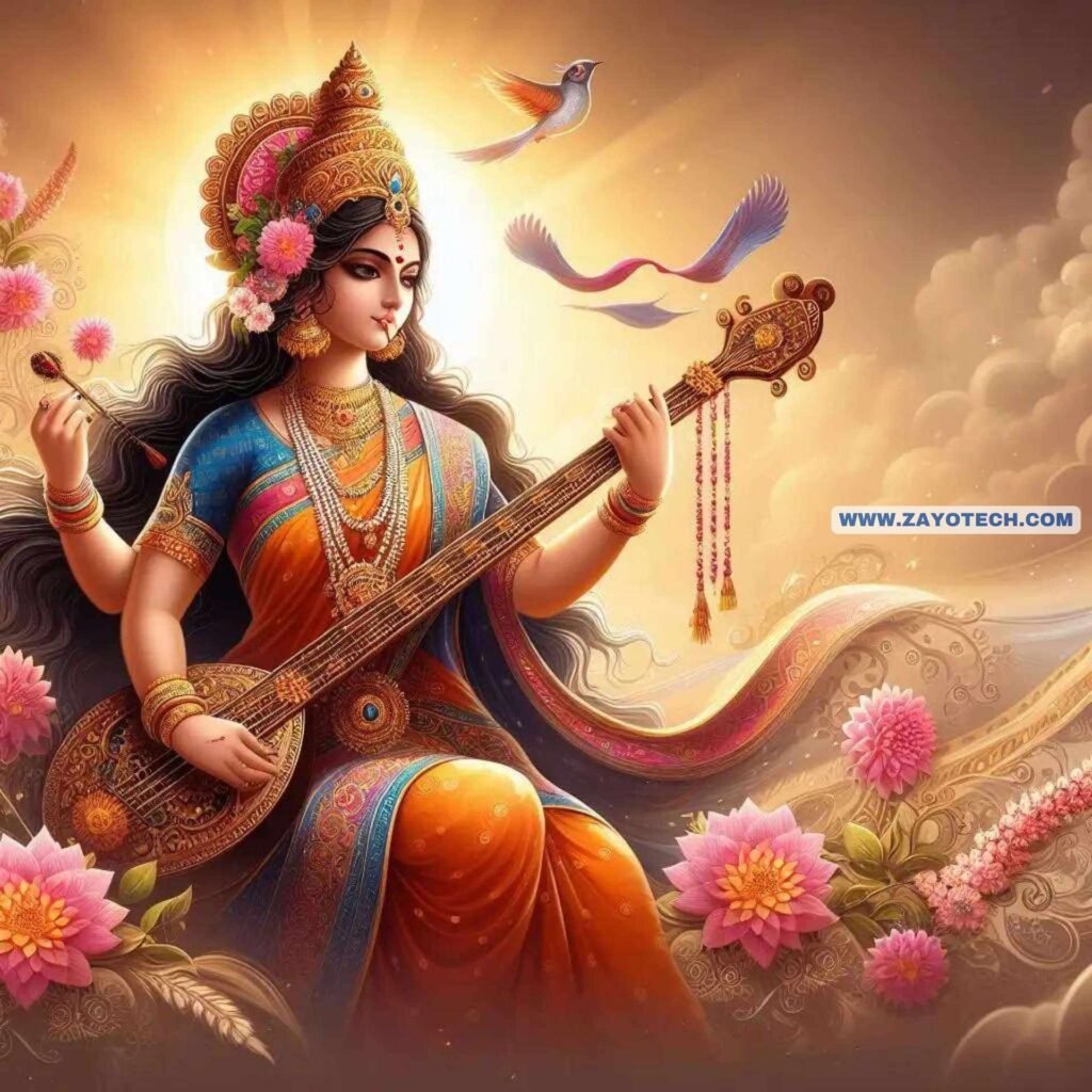 New  Saraswati  Mata Image