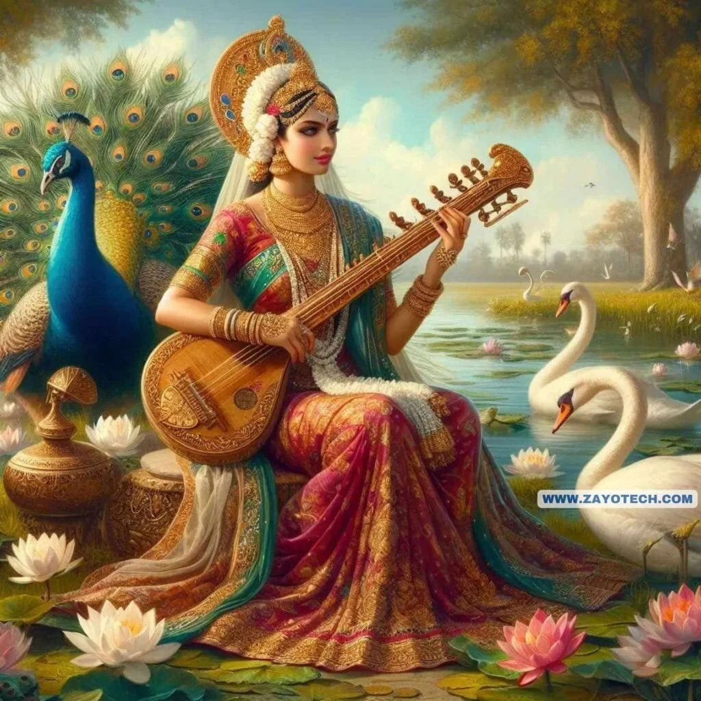 New Saraswati Mata Image