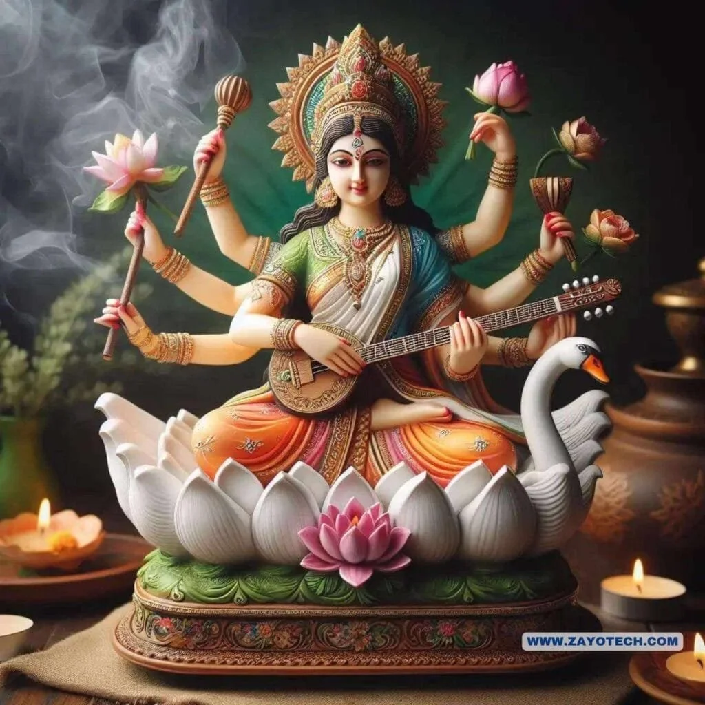 Unique Saraswati Mata Murti Images 2024