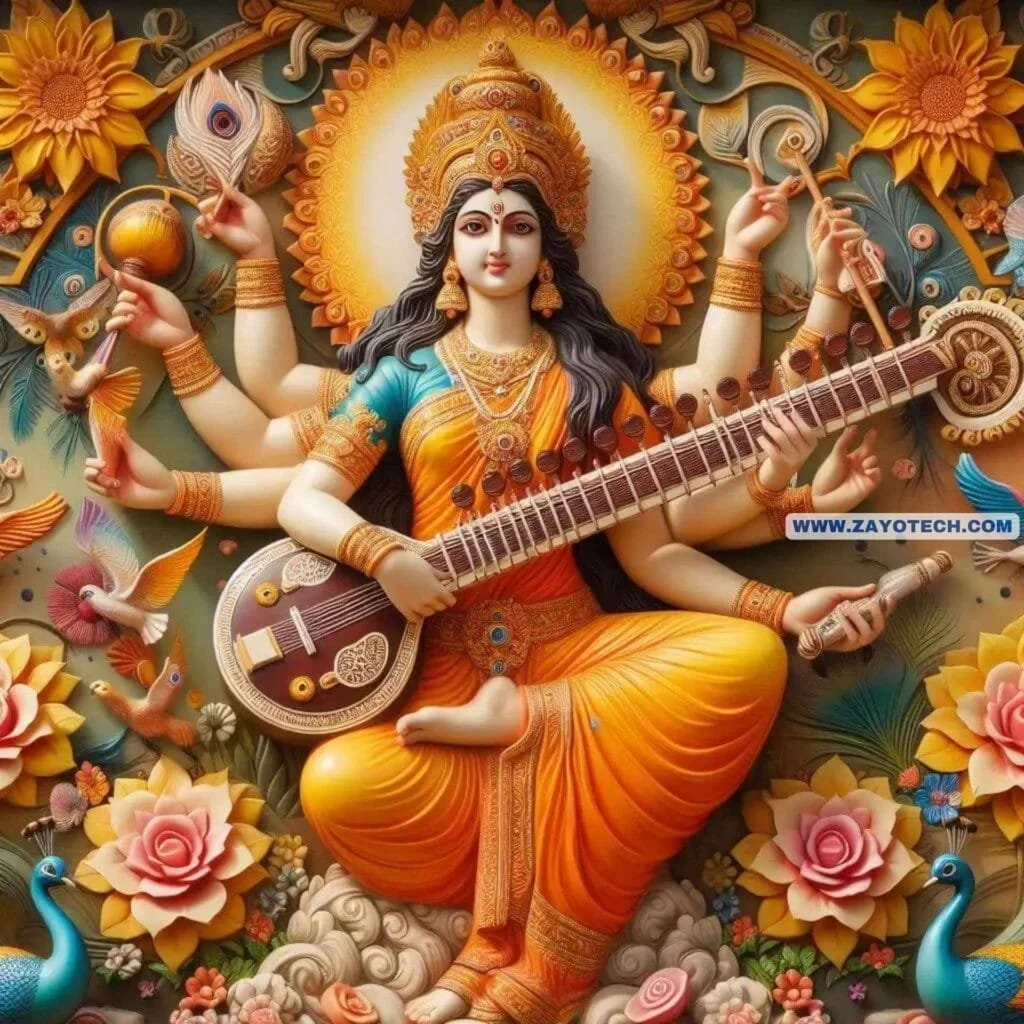 Unique Saraswati Mata Murti Images 2024