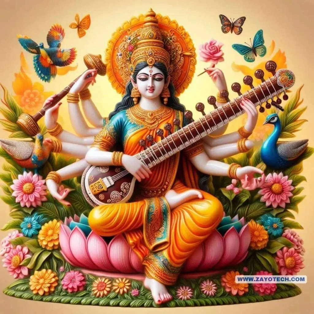 Unique Saraswati Mata Murti Images 2024