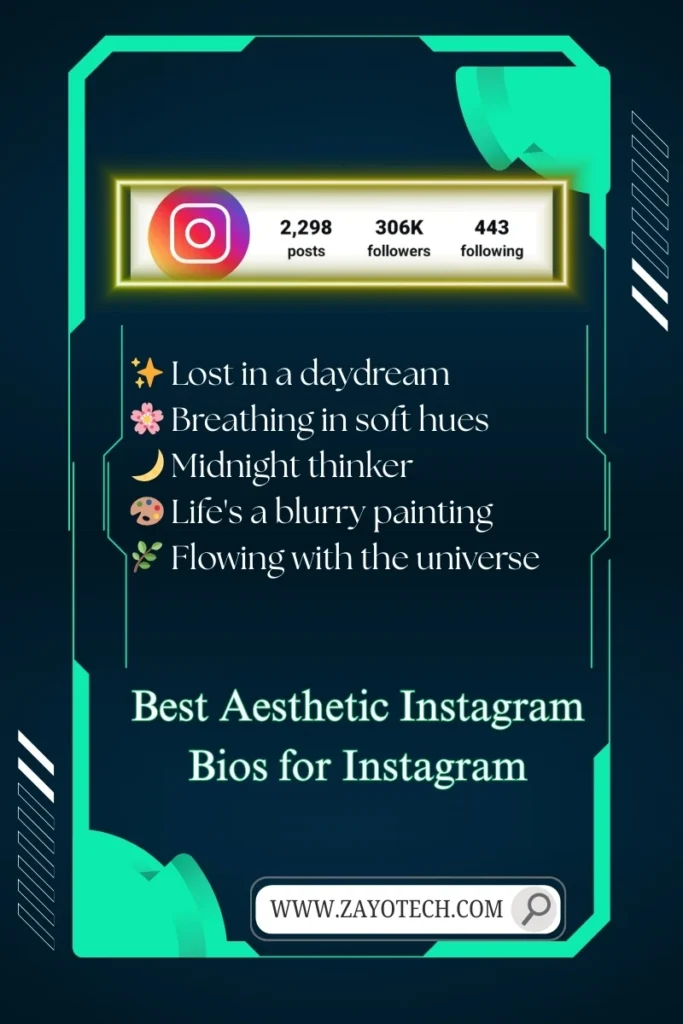 Minimal style aesthetic Instagram bio for clean profile