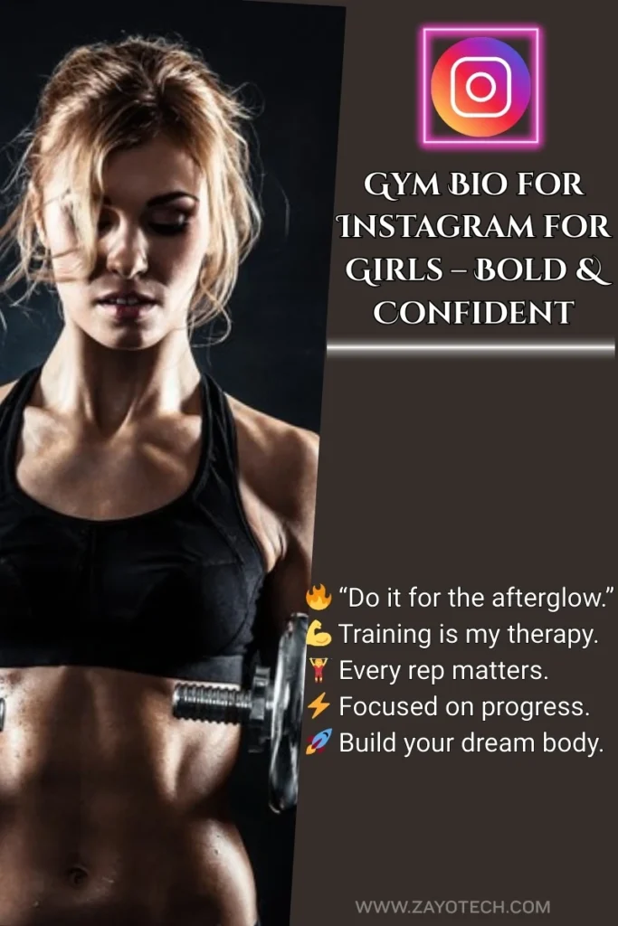 Stylish Bio for Instagram Gym Girl