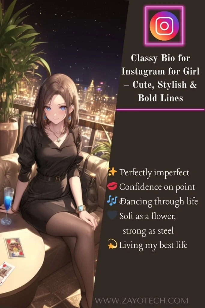 Classy Bio for Instagram for Girl with pink stylish background