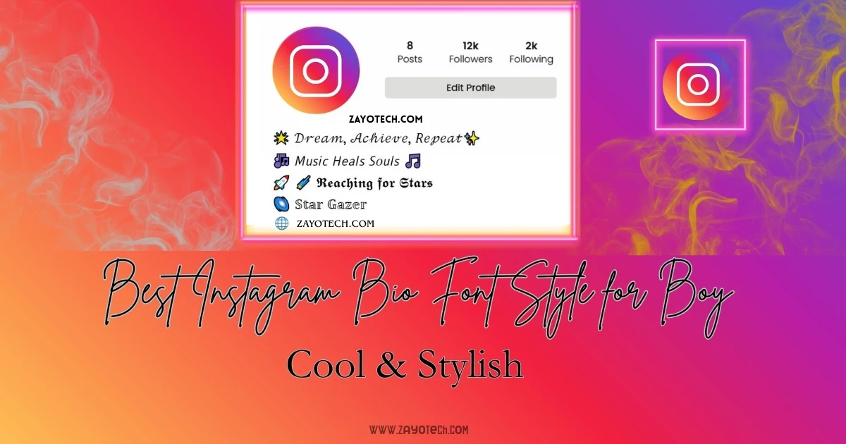 Best Instagram bio font style for boy with swag attitude