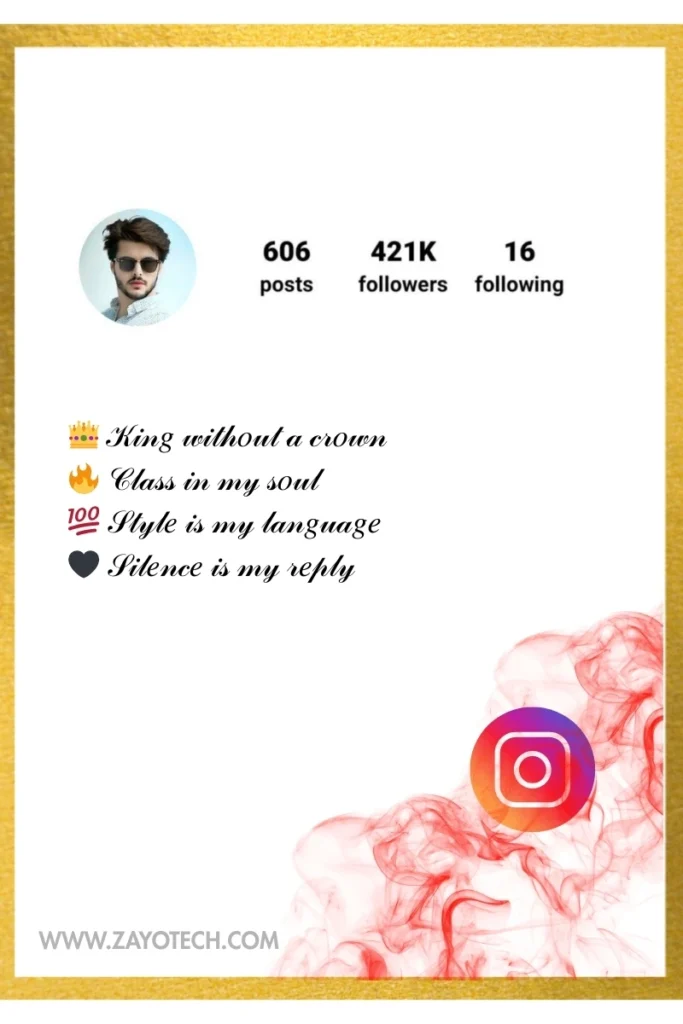 Funny Instagram bio font style for boys with smiley