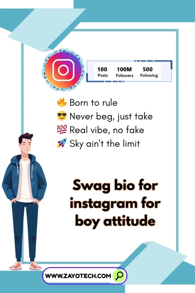 Instagram Bio for Boys with Swag – Attitude और स्टाइल का बेहतरीन मेल
