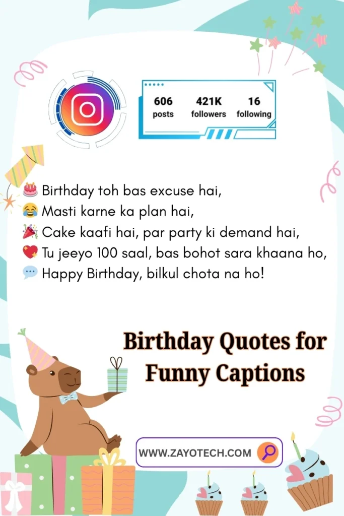 Birthday vibe दिखाती एक cute और soft-toned quote image