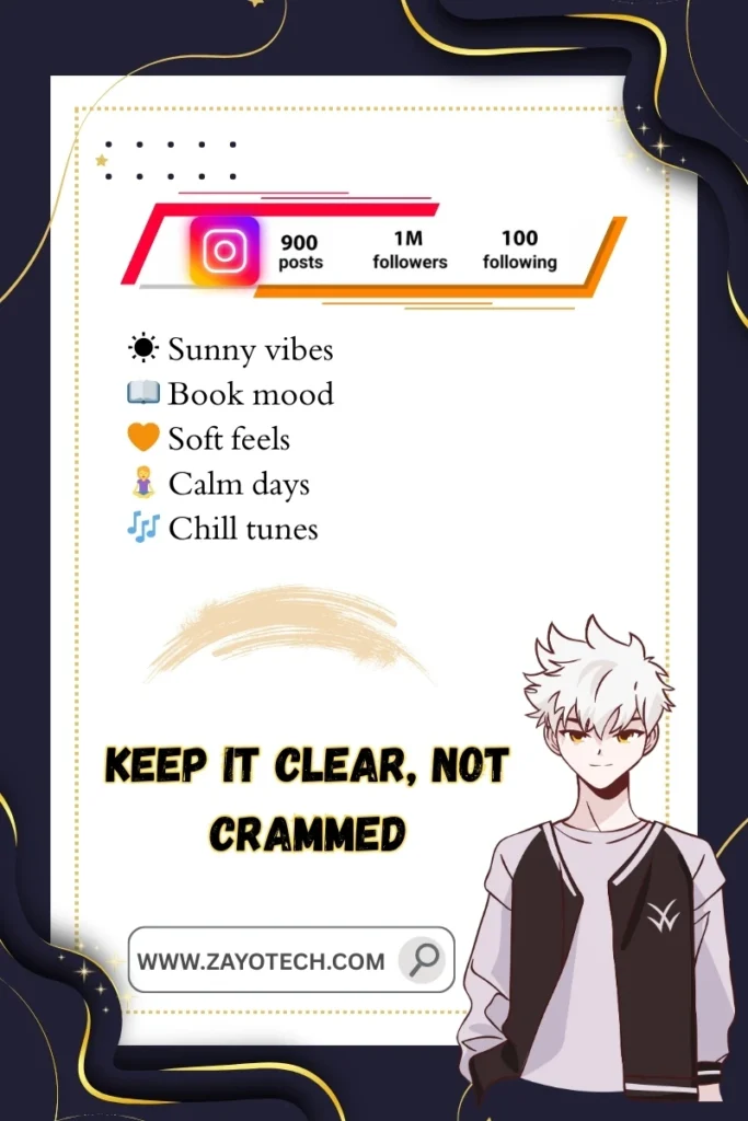 Instagram bio ideas with crisp and catchy tone