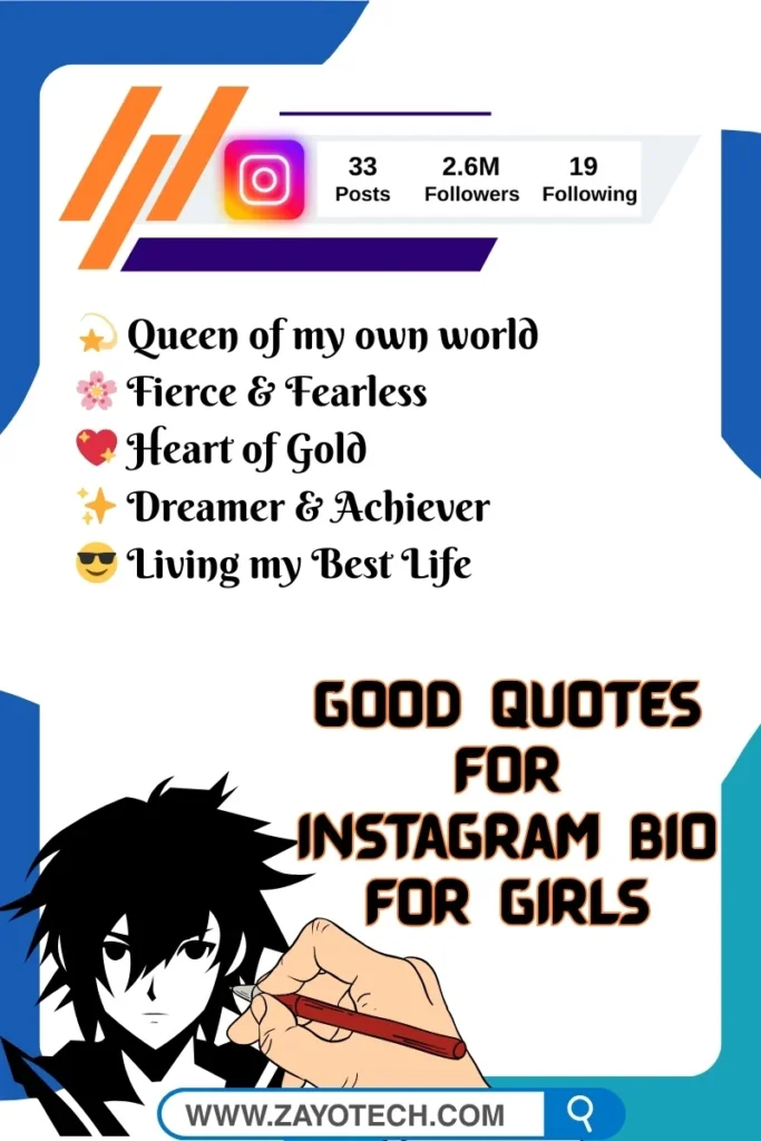 Powerful short quote जो Instagram bio में self-respect और confidence दोनों दिखाए
