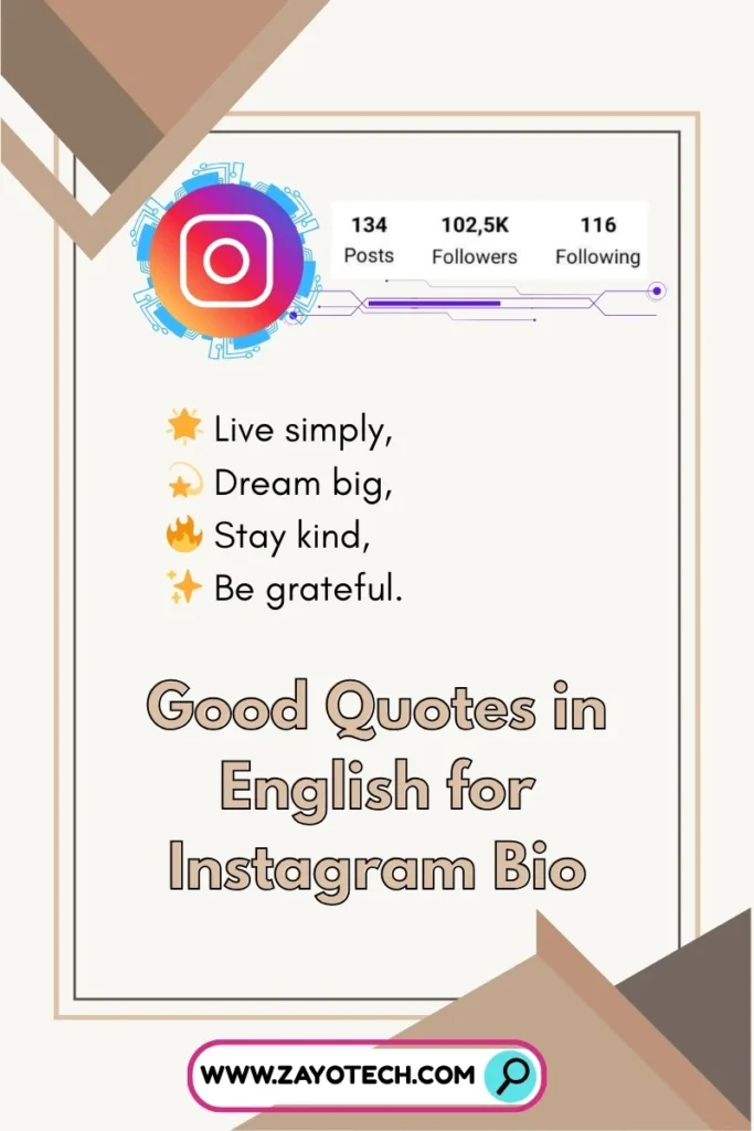 Swag quotes for Instagram bio with modern tone