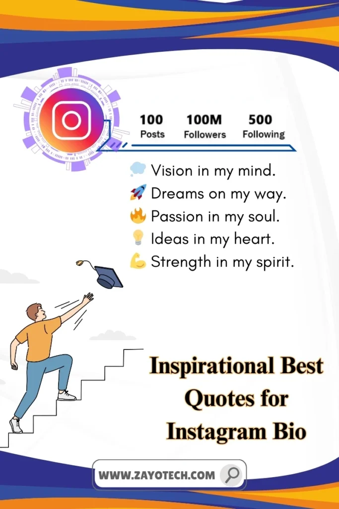 Inspiring Instagram quotes to express personality and mindset in bio