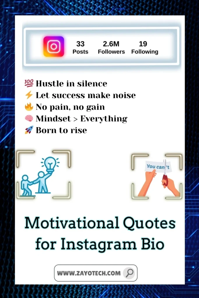Student motivational bio with study vibes