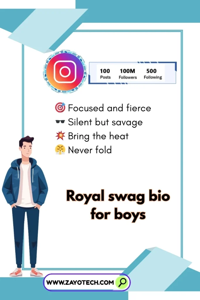 Killer swag bio for Instagram boy