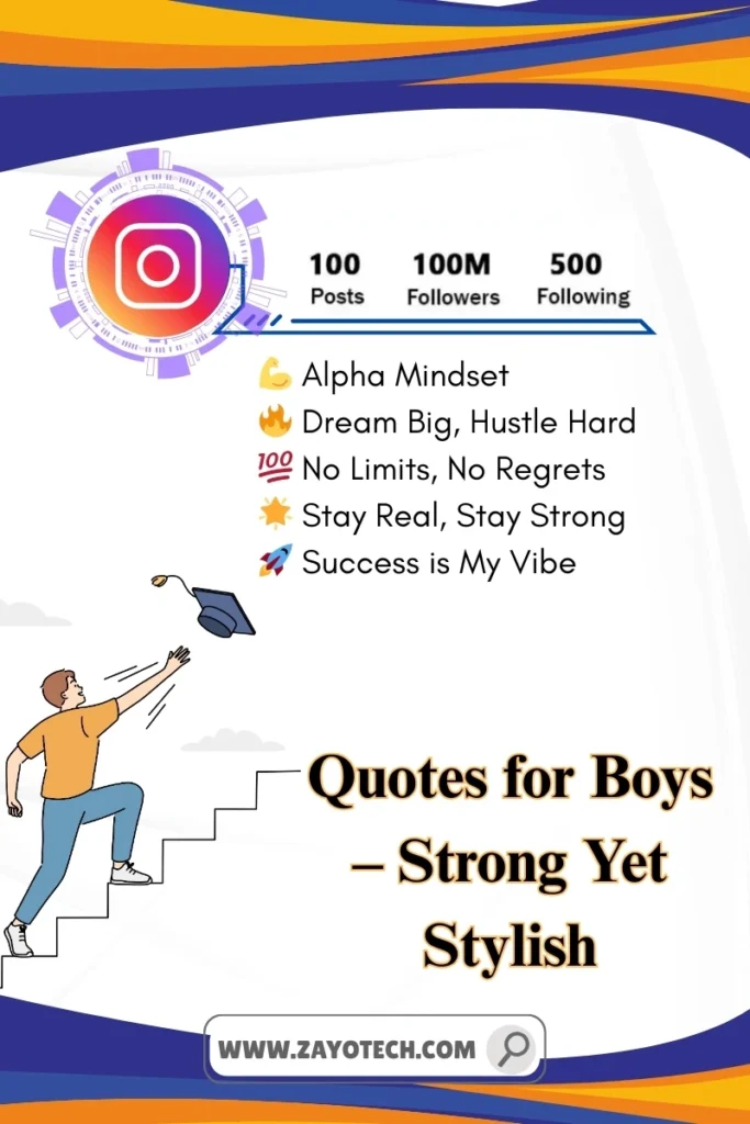 Attitude-filled bio quotes for Instagram boys and girls