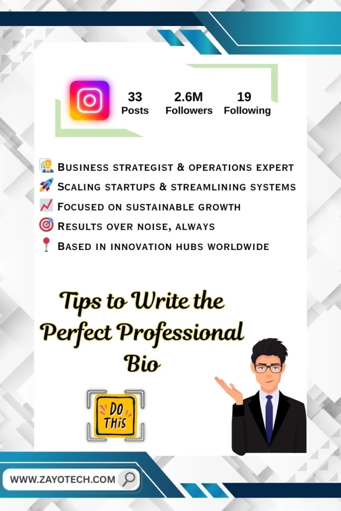 Confident tone के साथ bio example