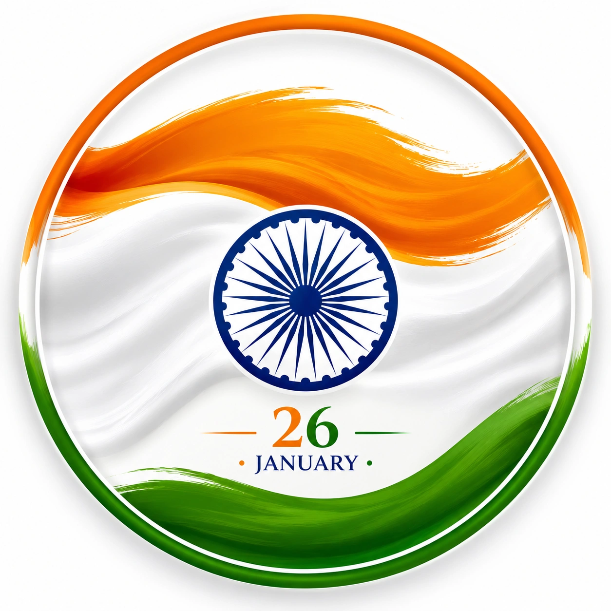26 January Republic Day flag DP for WhatsApp