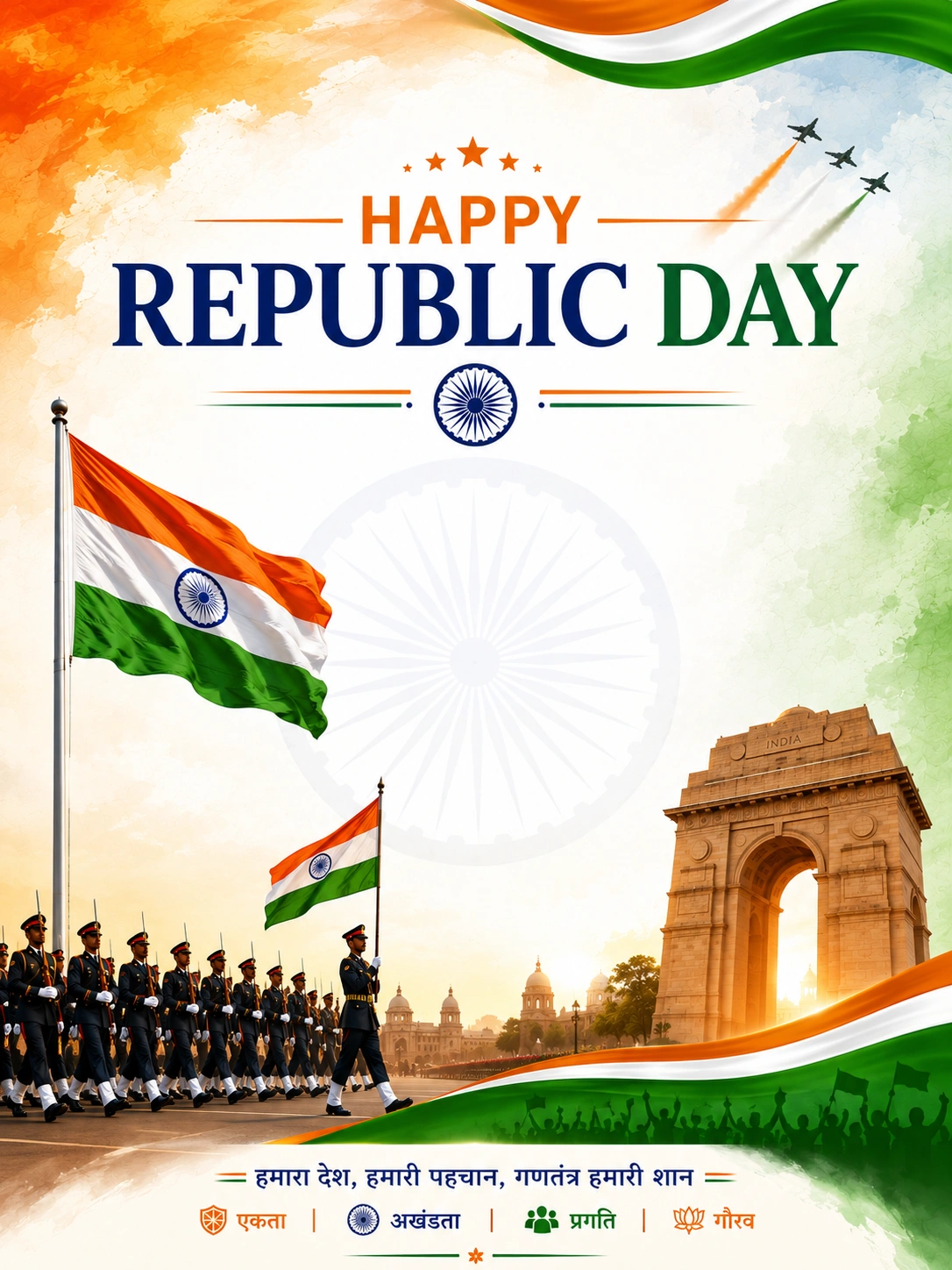 Republic Day poster and background image HD free download